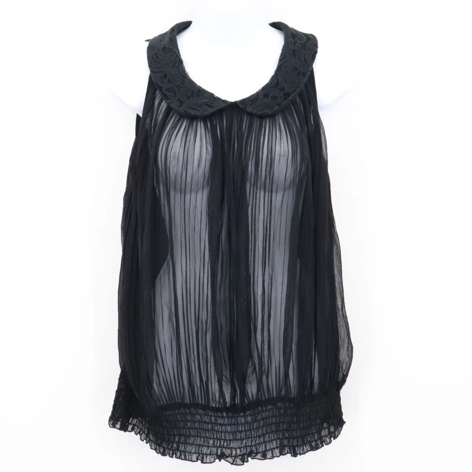 Top transparente Farinelli para mujer M negro twee caprichoso hada grunge bruja romántica Foto 1 de 4