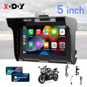 Motorcycle GPS Nav Wireless Apple Carplay Android Auto 5 inch Waterproof Screen - Picture 1 of 14