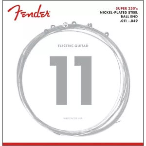 Cuerdas para guitarra eléctrica Fender 250M, Super 250s acero niquelado 11-49 - Imagen 1 de 2