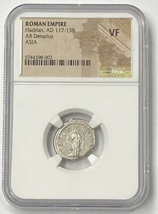 Römisches Reich Hadrian 117-138 Silberdenar NGC Sehr guter Zustand Reiseserie ASIEN selten - Bild 1 von 4