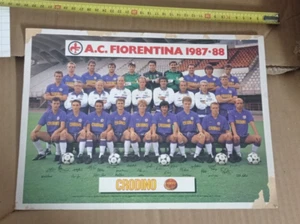 POSTER UFFICIALE CAMPIONATO DI CALCIO FIORENTINA VIOLA 1987 ANTOGNONI FIRENZE - Foto 1 di 5