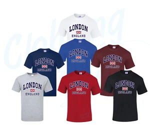 London England Unisex T-Shirt Union Jack Ts Trendy Great Britain Gift Souvenir - Picture 1 of 10