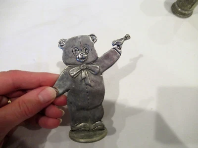 Seagull Pewter bear toothbrush holder, 4" tall - Image 1 of 4