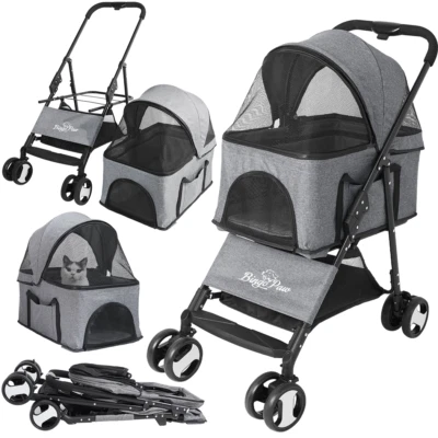 Bingopaw Hundebuggy Hundebox 2in1 Hundewagen Faltbar klappbar Katze Buggy Jogger