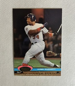1991 Topps Stadium Club Kirby Puckett #144 Baseball Card Minnesota Twins HOF