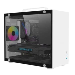 Mini Transparent Computer Case For M-ATX/ITX Motherboard Portable Desktop _xa - Picture 1 of 14