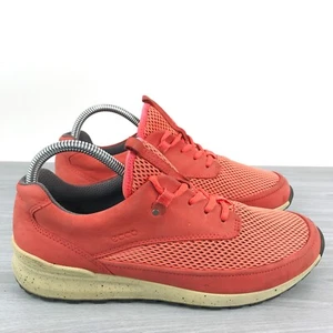 Ecco Womens Size 9 Sneakers Coral Blush Suede Hiking Low top Shoes EU40 - Picture 1 of 13