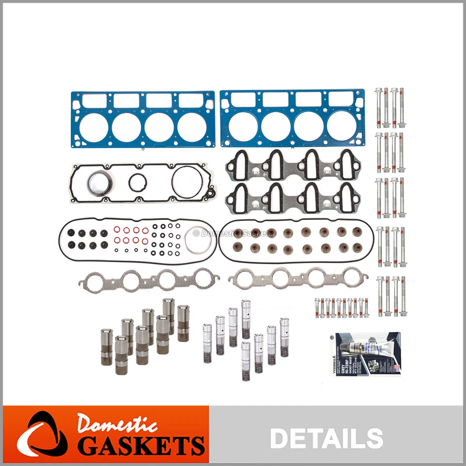 Head Gasket Set Bolts Lifters Fits Chevrolet Colorado Express GMC Savana Yukon - Image 1 of 4