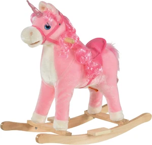 Cavallo a Dondolo per Bambini 36-72 Mesi Rosa DecHome 104330 - Foto 1 di 7