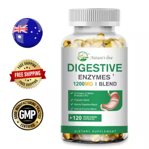 Digestive Enzymes Prebiotic & Probiotics - Gas, Constipation & Bloating Relief - Picture 1 of 10