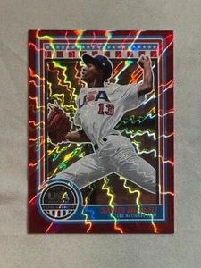 2025 Panini USA Stars & Stripes Red Lightning Xavier Mitchell /30 #92 - Picture 1 of 2