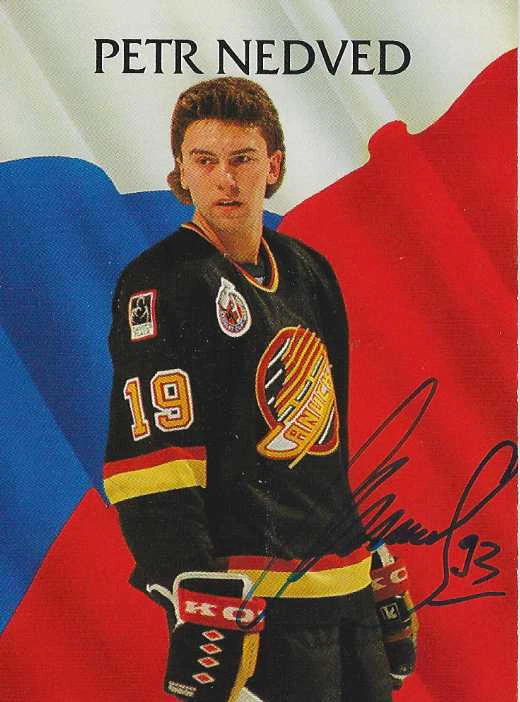 Petr Nedved   Vancouver Canucks  Personally Autographed Card - Image 1 of 1
