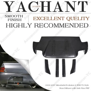 FRP Kit For 06-07 Mitsubishi Evolution 9 JDM vs-style Rear Diffuser w/ Side Fins - Foto 1 di 12