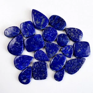 Lotto pietre preziose cabochon lapislazzuli blu naturale 19 pezzi 446 ct 18x11-30x20 mm #14117 - Foto 1 di 8