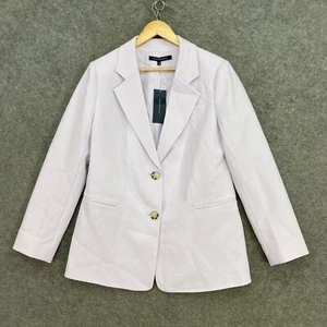 NEW French Connection Jacket Womens 10 Lilac Purple Collar Button Business A1803 - Picture 1 of 10