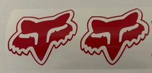 Fox Motorrad Aufkleber-Sticker Logo 2x 115x110mm in verschiedenen Farben - Bild 1 von 2