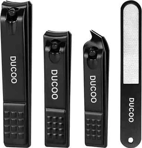 Nail Clippers for Men Women, 4 PCS Nail Clipper Set, Premium Toenail Clippers, F - Picture 1 of 7