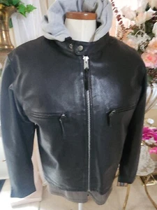 A One Day Sale Price Men Concealed Leather Jacket - Picture 1 of 4