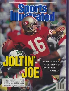 Oktober 1989 Sports Illustrated - "Joltin' Joe" Montana San Francisco 49ers HOF - Bild 1 von 3