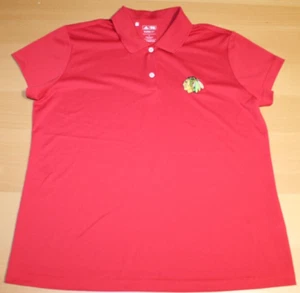 NHL Hockey Chicago Blackhawks Poloshirt Junior Damen Gr: Large Adidas rot - Bild 1 von 4