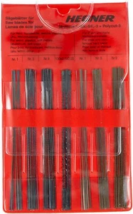 Hegner 00000700 Laubsägeblatt Sortiment f Holz Kunststoffe leichte Metalle 76tlg - Bild 1 von 1