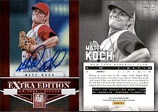 Matt Koch Signed 2012 Panini Elite EE #34 Card New York Mets Auto AU