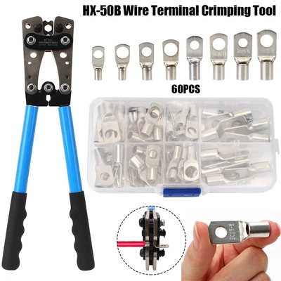 Terminal Crimper Hex Crimp Tools HX-50B Pliers 6-50mm2 Battery Cable Lug Cable - image 1 of 4