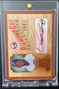2002 Vladimir Guerrero Donruss Diamond Kings Cut Autograph Auto /400 HOF Expos