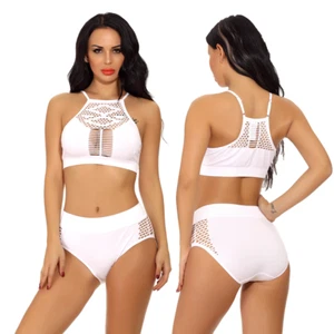 Lingerie Set for Women No Underwire Breathable Cutout Adjustable Bikini (White) - Picture 1 of 13