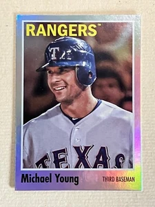 Lámina arco iris Topps Archives 2024 #139 Michael Young 17/199 Texas Rangers - Imagen 1 de 2