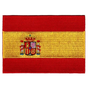 SPANIEN FLAGGE PATCH SPANISCHES EMBLEM bestickt Bügelbild Applikation ESPAÑA Parche NEU - Bild 1 von 1