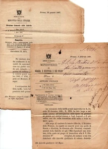 crv 183 - 1867 REGNO D'ITALIA - Circolare sulla riscossione delle tasse e multe - Imagen 1 de 2