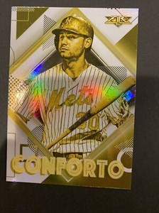 Michael Conforto 2020 LOT-Topps Fire #66 GOLD MINTED, & Stadium Club Chrome #8