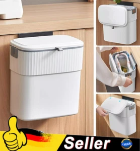 Wandmontage Mülleimer Küche Abfallsammler Mit Deckel Küchenschrank Mülleimer 9L` - Bild 1 von 14
