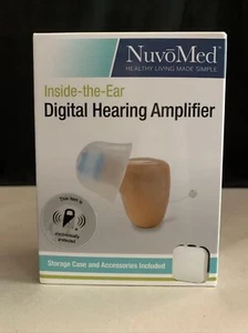 NuvoMed Inside-the-Ear Hearing Amplifier with Case, Sealed - Picture 1 of 5
