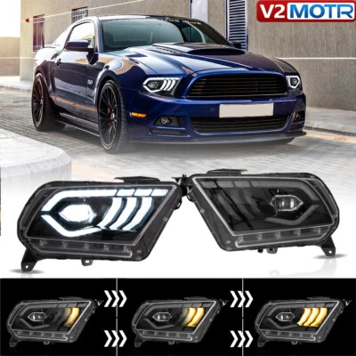 Par de luces LED VLAND 2010-2014 con animación y secuencial para Ford Mustang Foto 1 de 4