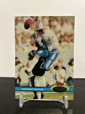 1991 Stadium Club Football Ernest Givins Houston Oilers #389 - Image 1 of 2