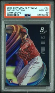 2018 Bowman Platinum Shohei Ohtani Pitching RC - PSA 10 Gem Mint - Picture 1 of 2