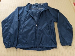 EMS Eastern Mountain Sports Windbreaker Mens Blue Hood Ripstop Zip Jacket XS  - Picture 1 of 17