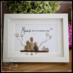 Steinbilder "Mama" 💞 zu Weihnachten, Geburtstag, handmade, 3D, personalierbar - Bild 1 von 6