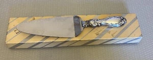 Vintage Sterlingsilber Dessert Servierer ausgefallener Rollgriff Tortenheber 9,5" mit Box - Bild 1 von 4