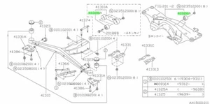 Gruppo boccola, supporto differenziale per: Subaru Impreza GC8 GF8 WRX STI 98-00 - Foto 1 di 1