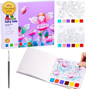 Paint with Water Books, Watercolor Coloring Books for Kids Ages 4-8, Mess Free W - Picture 1 of 12