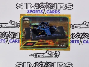 2024 Topps Chrome Sapphire F1 Formula 1 Lance Stroll Gold Refractor 20/50 #84 - Picture 1 of 2
