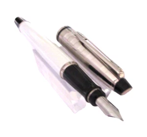 STYLO PLUME WATERMAN EXPERT EN LAQUE ET CAPUCHON PALLADIUM NEUF DE STOCK P485 - Imagen 1 de 12