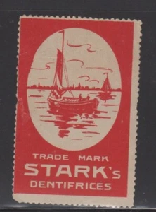 Dutch Advertising Stamp - Stark's Dentifrices - Sailboats - Picture 1 of 1