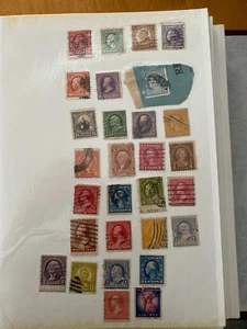 Collect Lot (29) US WASHINGTON FRANKLIN ETC. Vintage Used Stamp Lot UNCHECKED - Picture 1 of 4