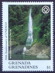 Grenada taglia 1997 MNH, Cascata, Parco Nazionale La Amisted in Costa Rica, UNESCO - Foto 1 di 1