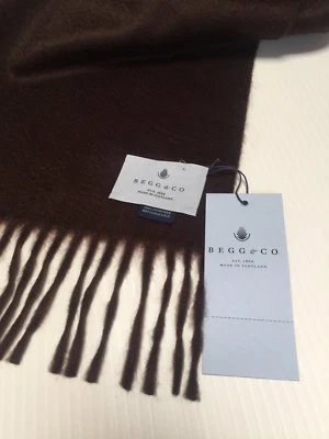 BEGG & CO Arran Cashmere Throw - chocolate - Image 1 of 3