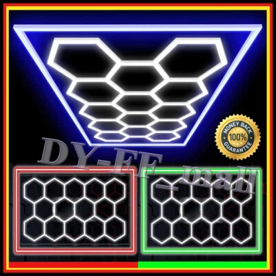 OHNE MARKENBEZEICHNUNG 5-28x lampada LED esagonale tubi officina garage parete soffitto luce illuminazione